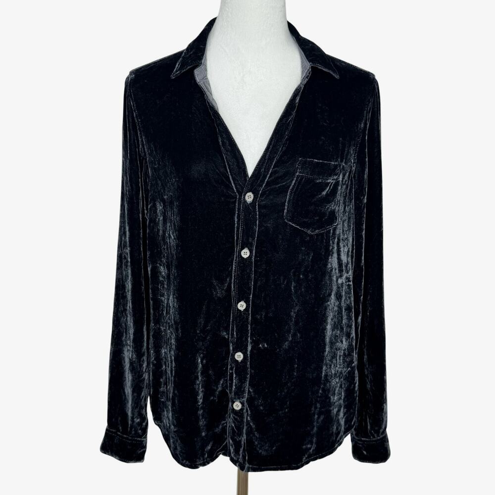 CP Shades Blue Velvet Blouse